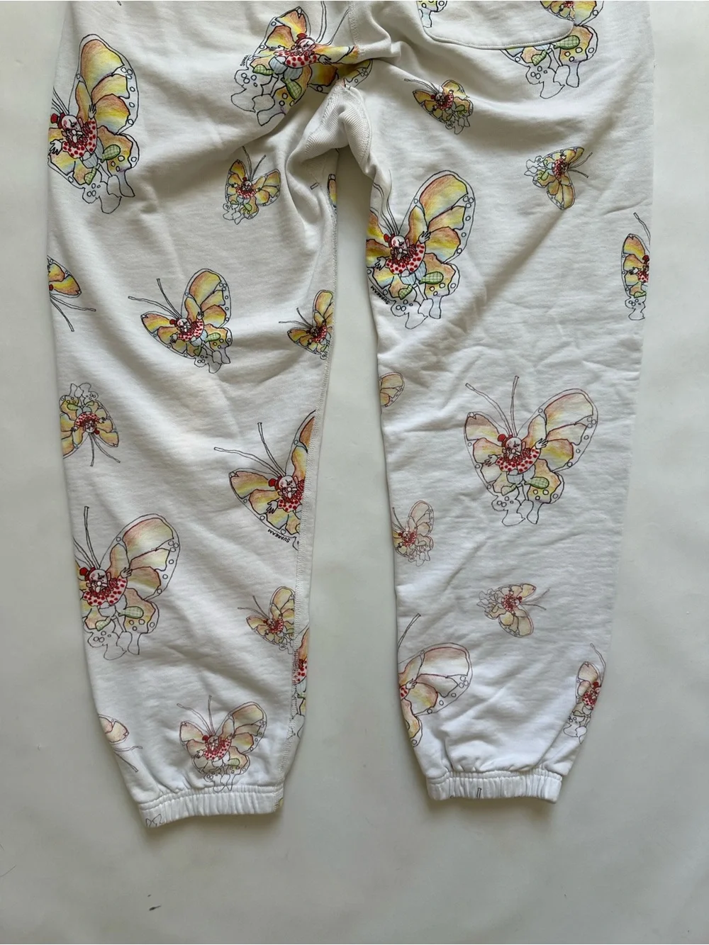 Supreme gonz butterfly Sweatpants white medium SS16